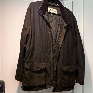Barbour Men's Chocolate Brown Military Jacket Wax